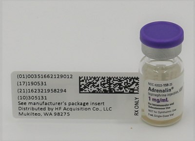 51662-1290-1 Serialized Vial Labeling (51662 1290 1 Adrenalin Serialized Vial Labeling)
